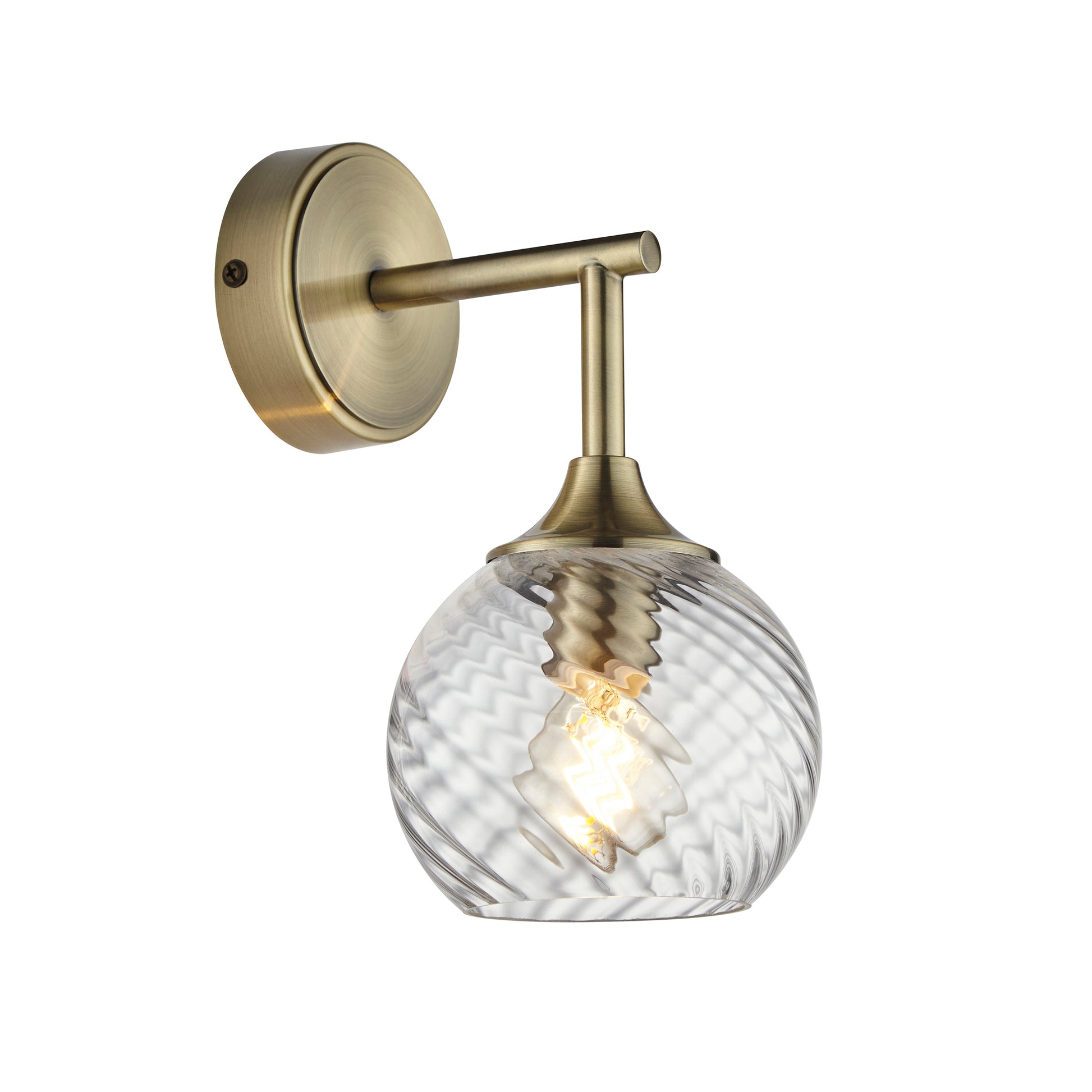 Allegra Wall Light, Antique Brass