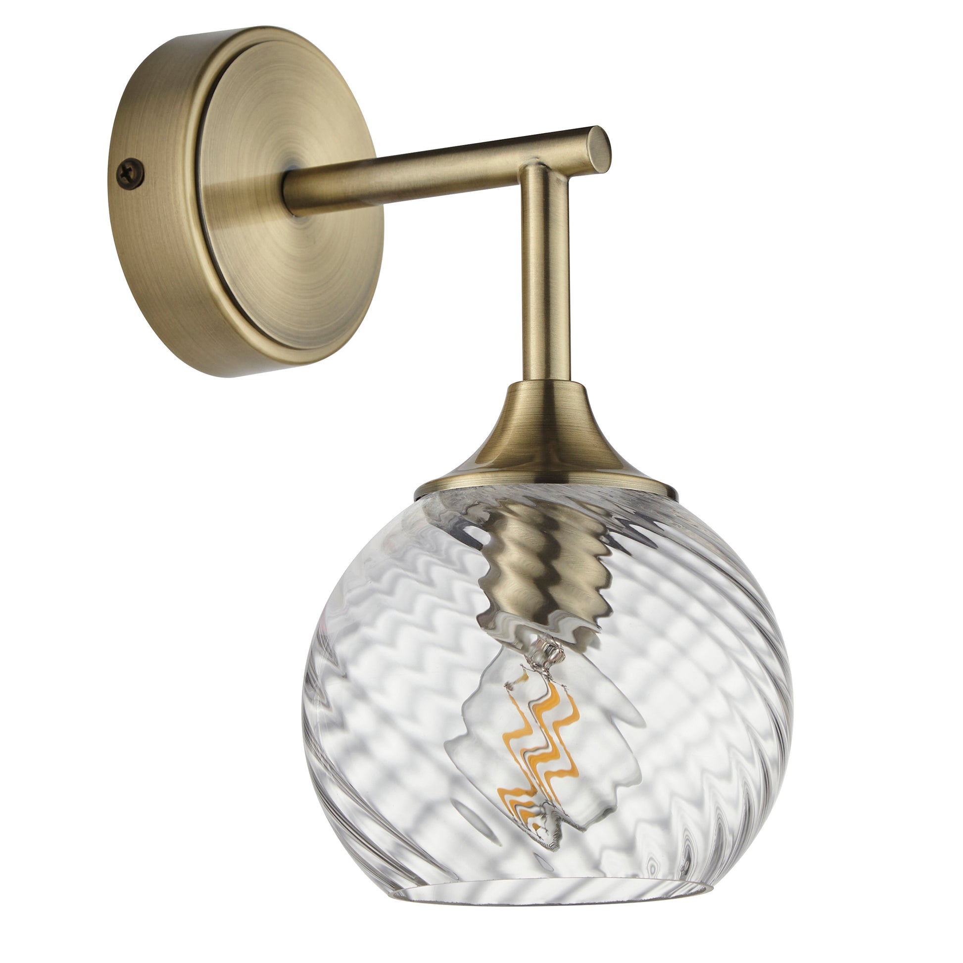 Allegra Wall Light, Antique Brass