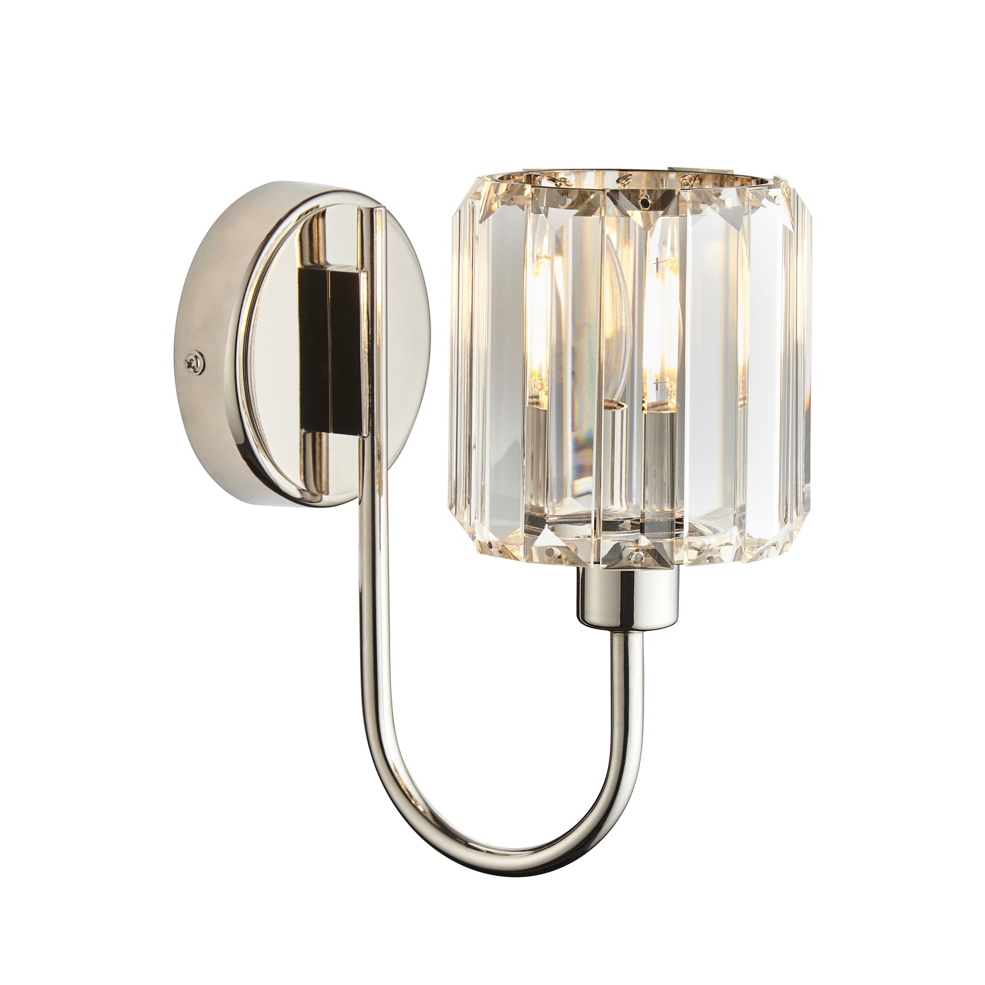 Berenice Wall Light, Bright Nickel