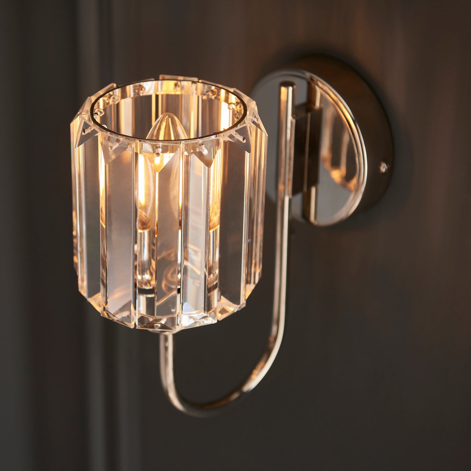 Berenice Wall Light, Bright Nickel