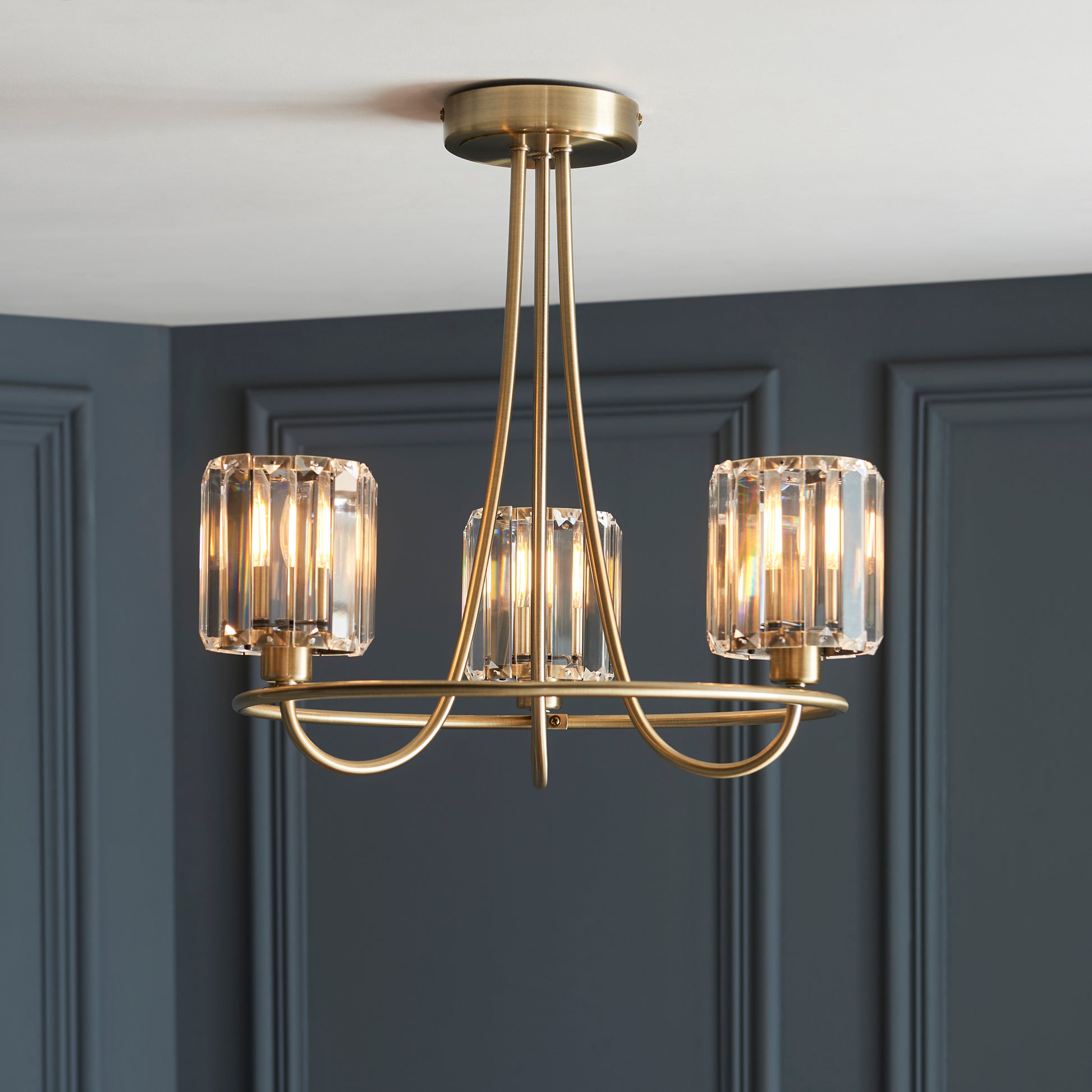 Berenice 3 Semi Flush Ceiling Light