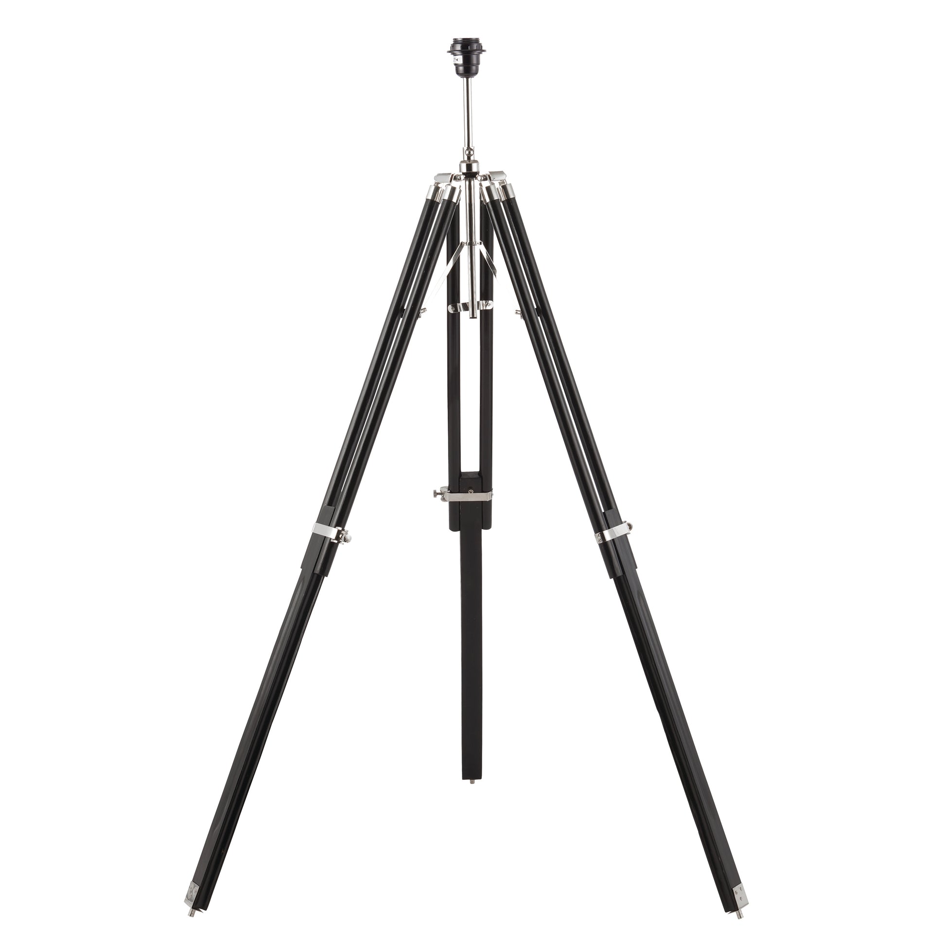 Tripod Floor Lamp, Mango Wood/Nickel