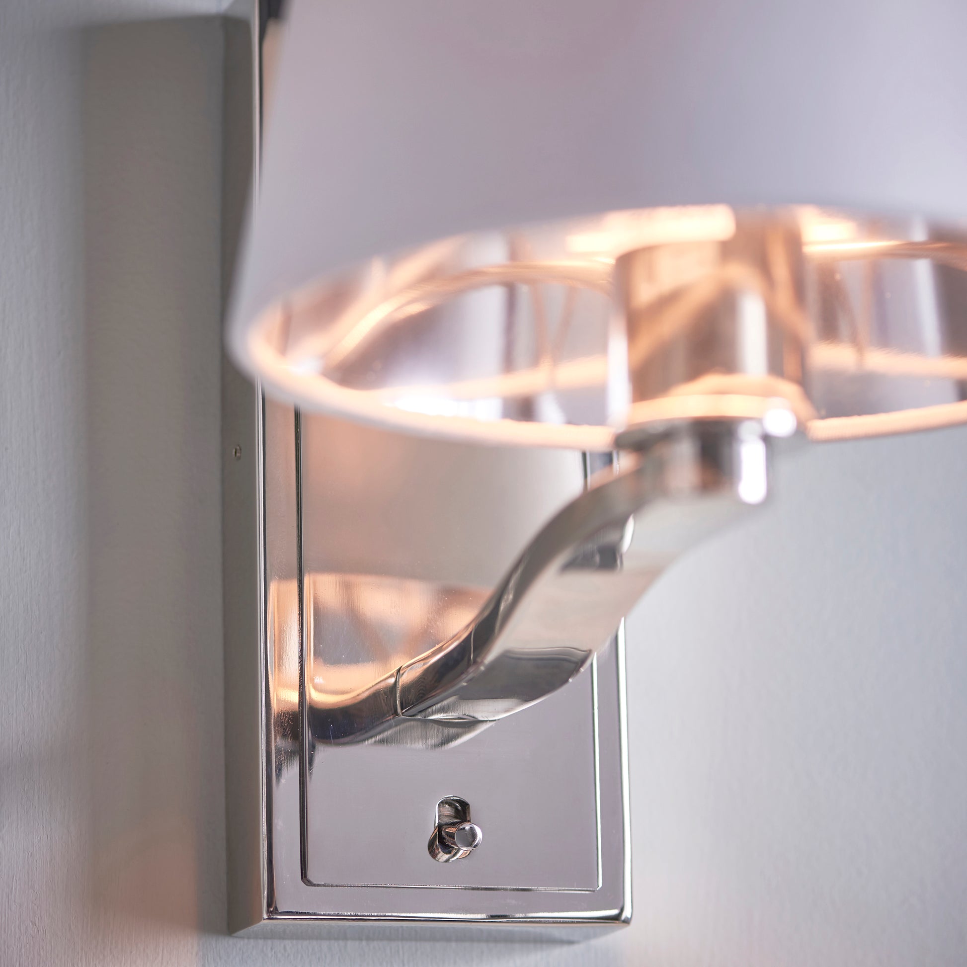 Harvey Wall Light, Bright Nickel