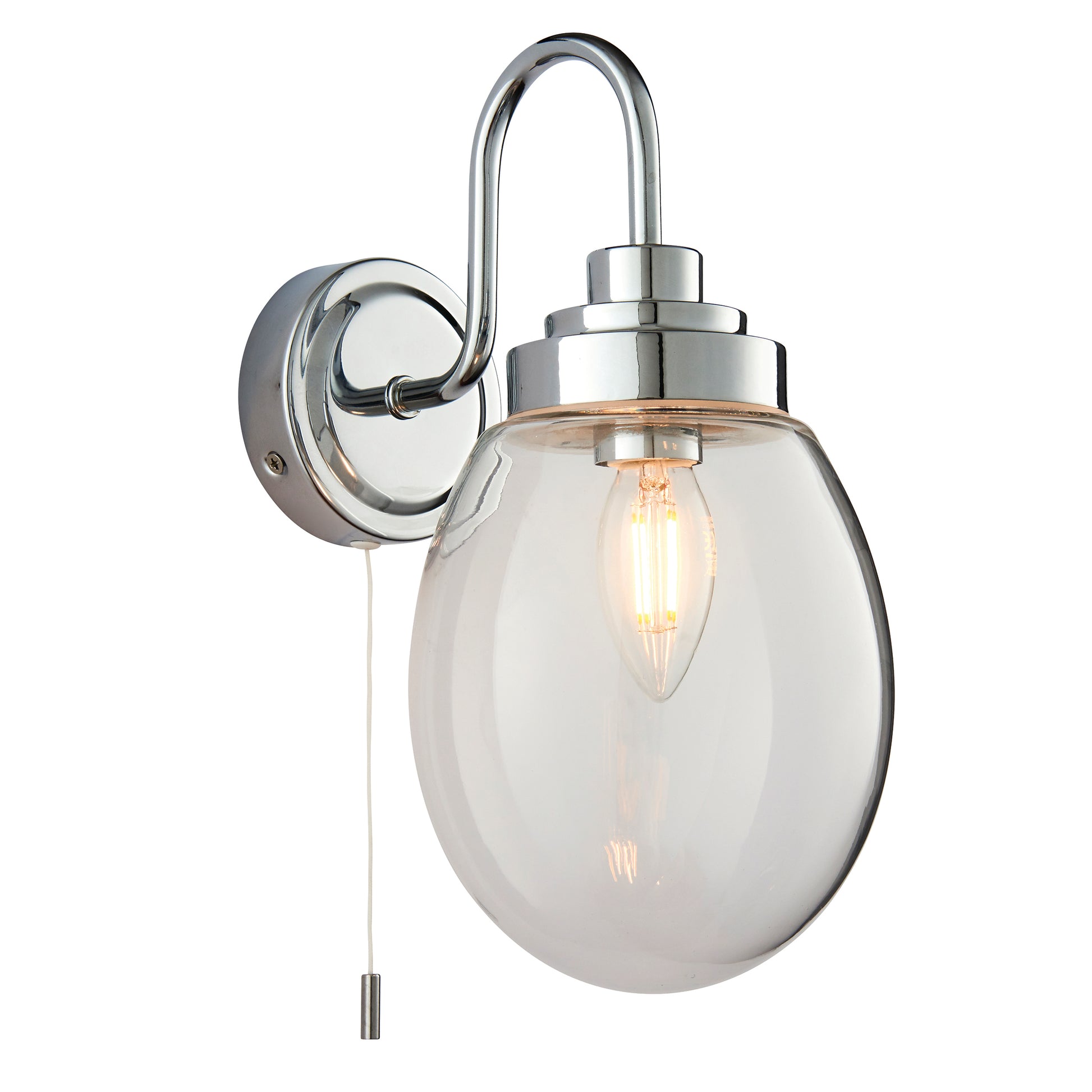Hampton Bathroom Wall Light, Chrome