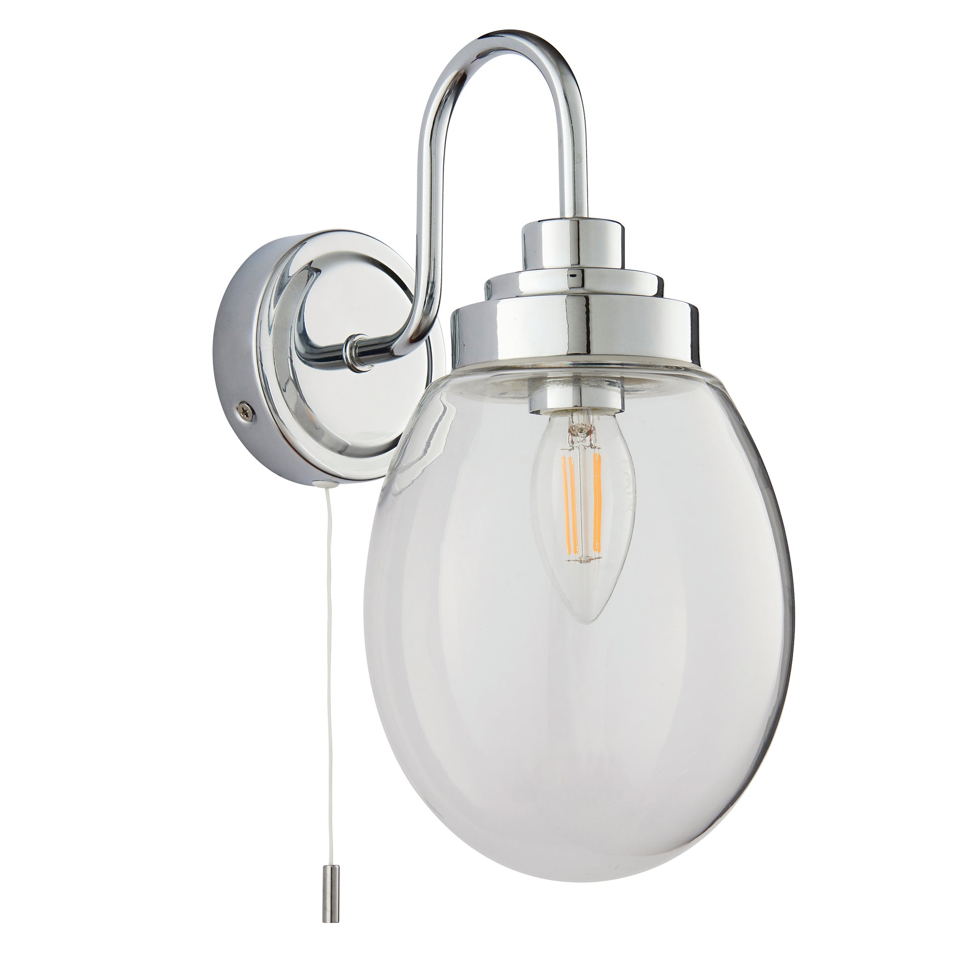 Hampton Bathroom Wall Light, Chrome