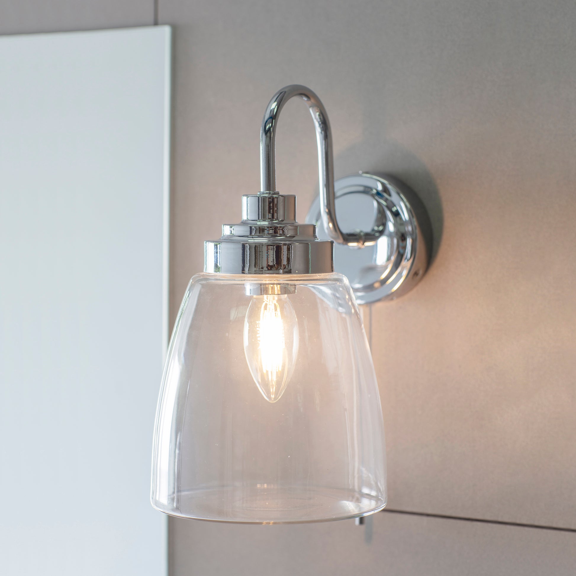 Ashbury Bathroom Wall Light, Chrome