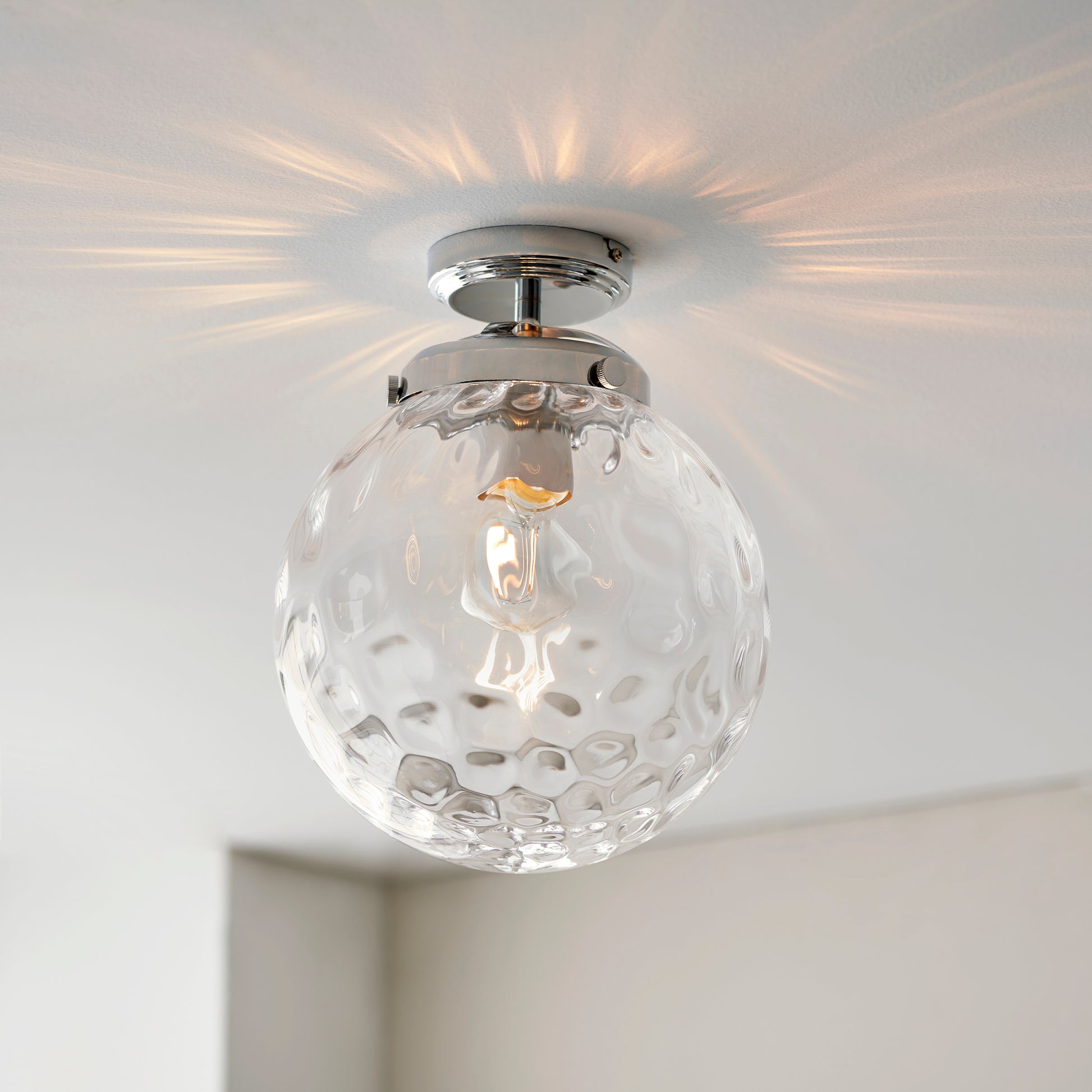 Elston Bathroom Ceiling Light, Chrome