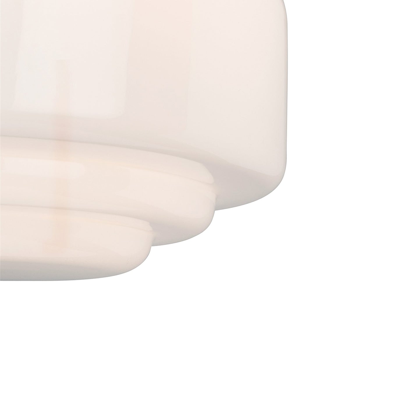 Art Deco 24cm Opaline Glass Pendant Light