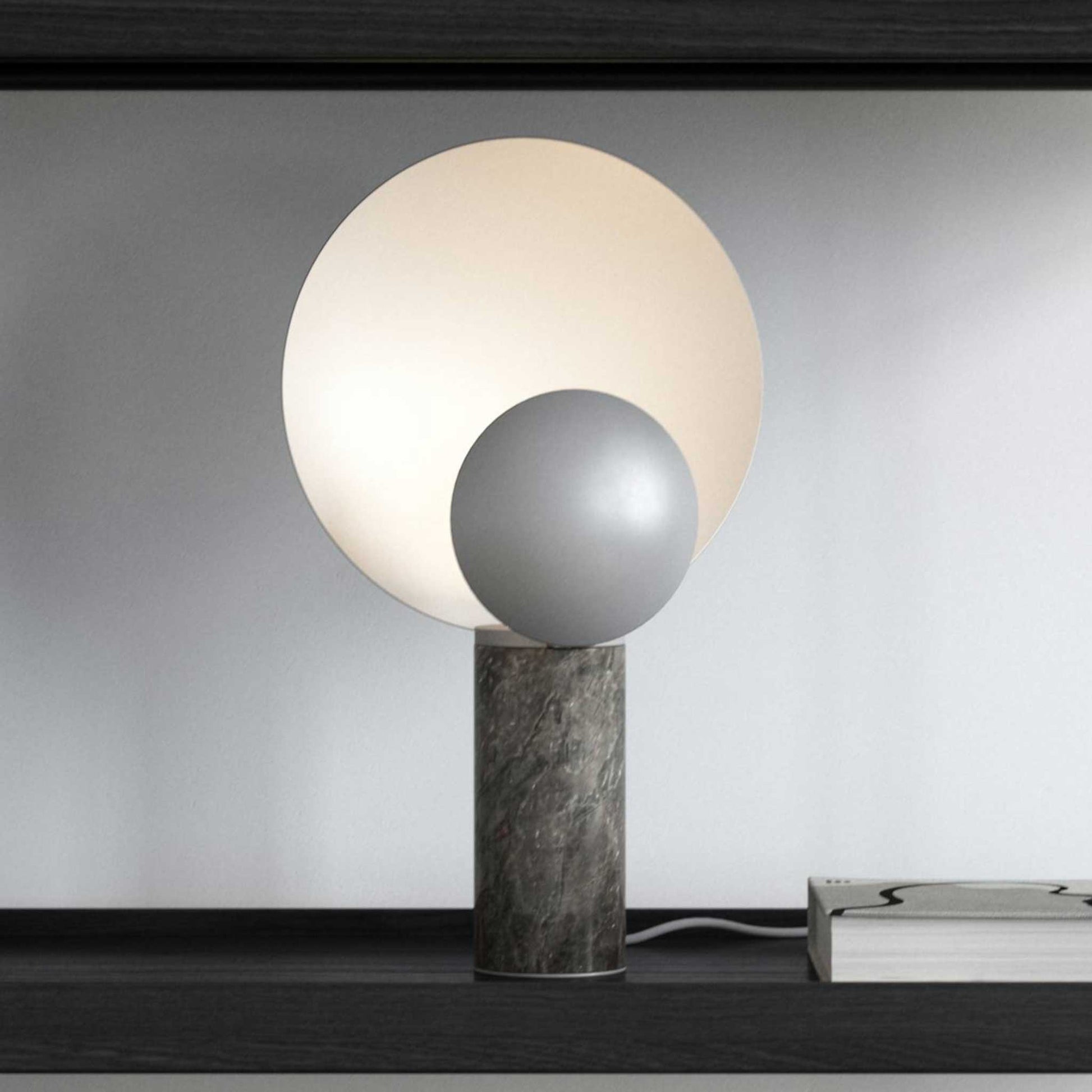 Cache Marble Table Lamp, Grey