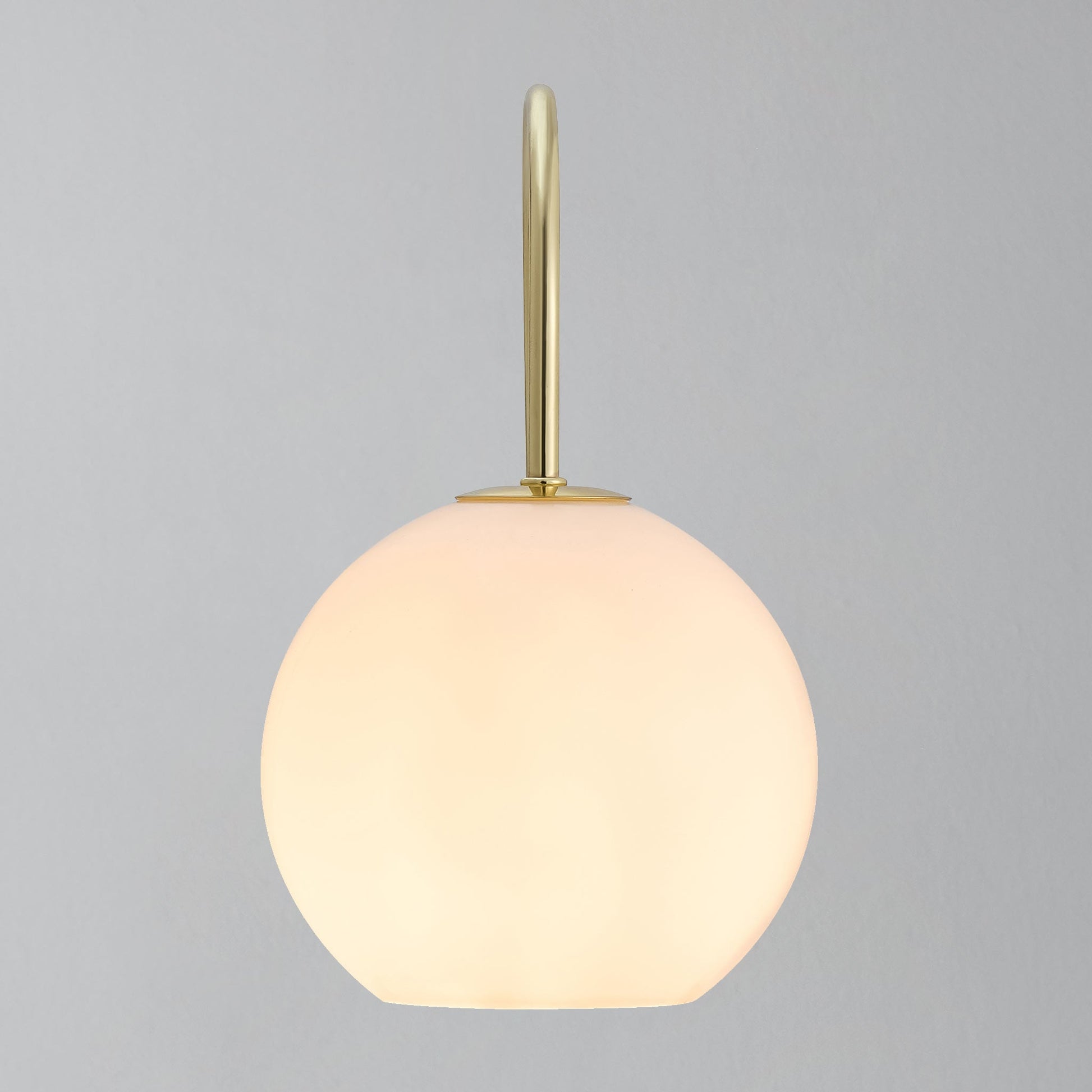 Franca Brass Wall Light, Brass/Opal