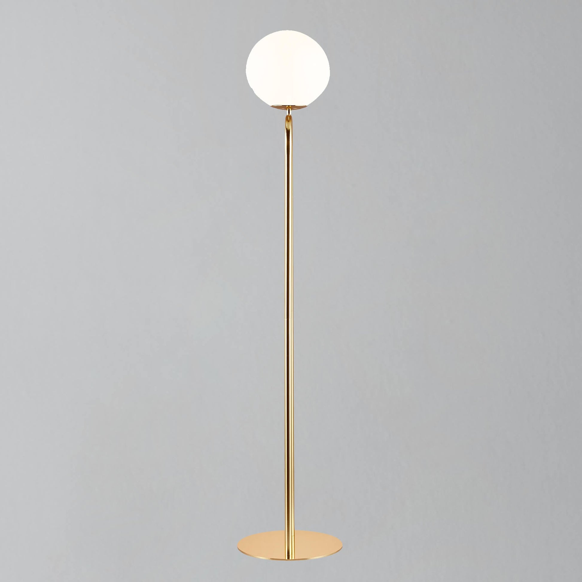 Shapes Floor Lamp, Brass/Opal