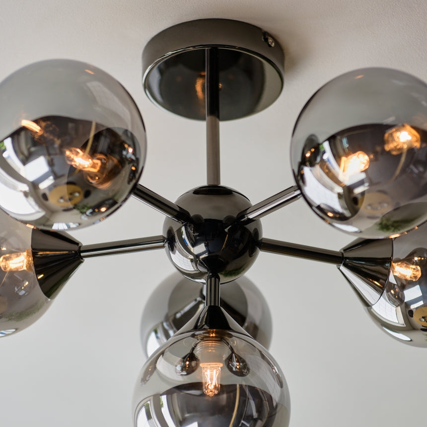 Oscar 6 Light Semi Flush Ceiling Light