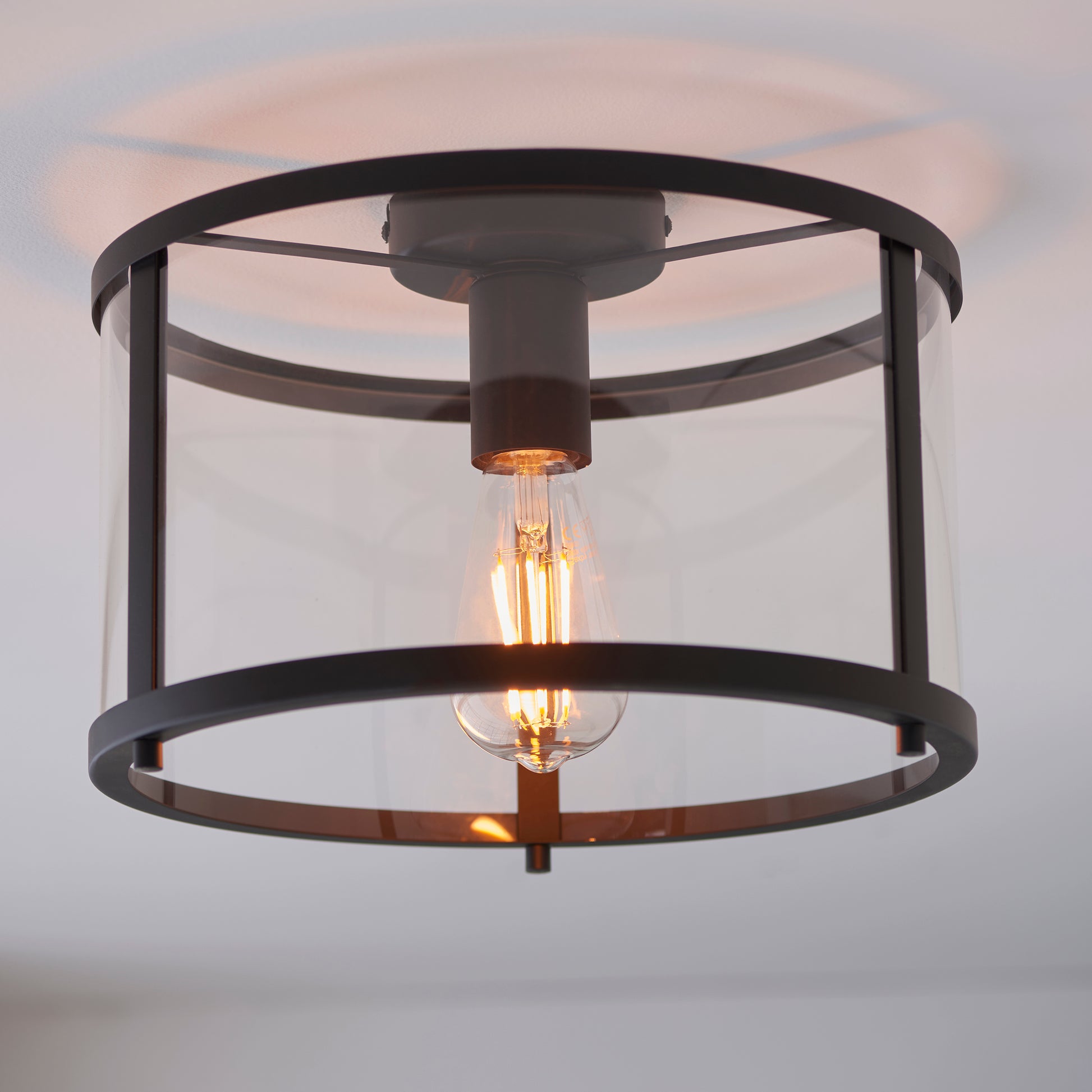 Hopton Glass Flush Ceiling Light