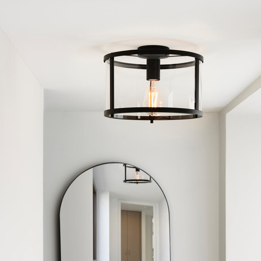 Hopton Glass Flush Ceiling Light