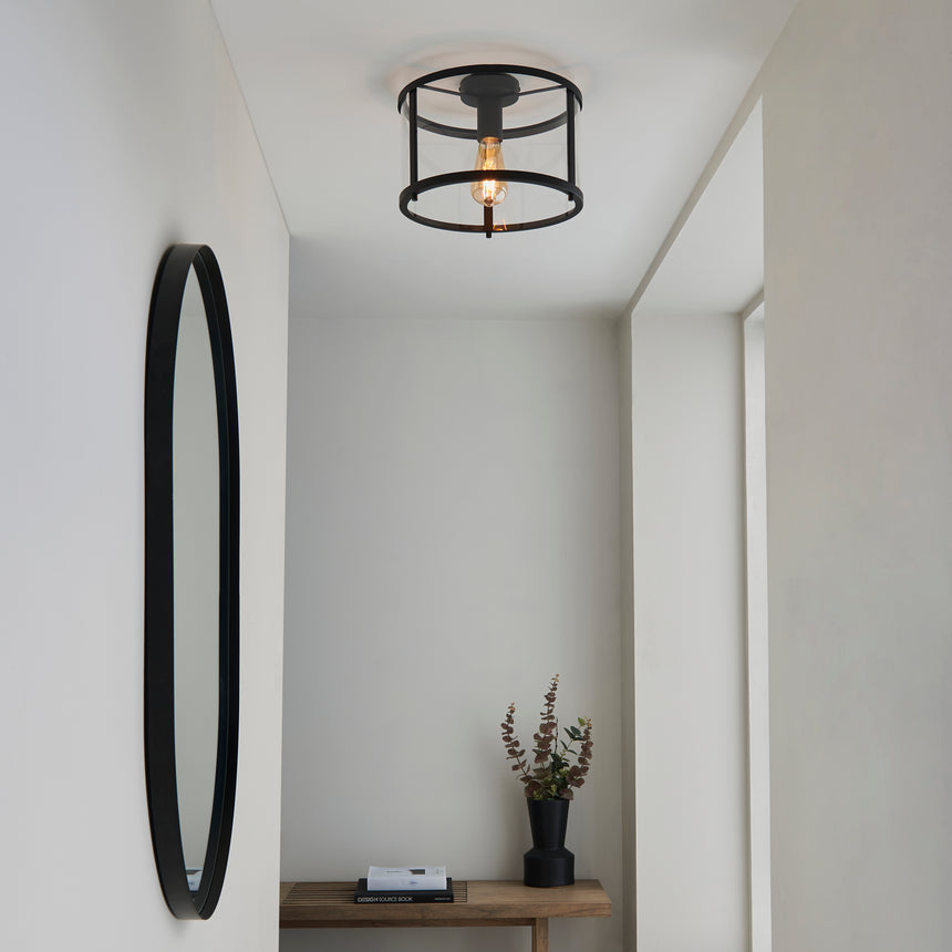 Hopton Glass Flush Ceiling Light