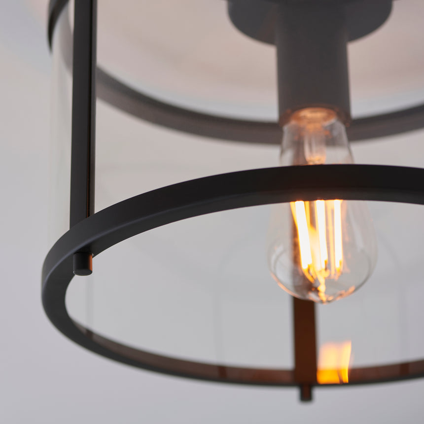 Hopton Glass Flush Ceiling Light