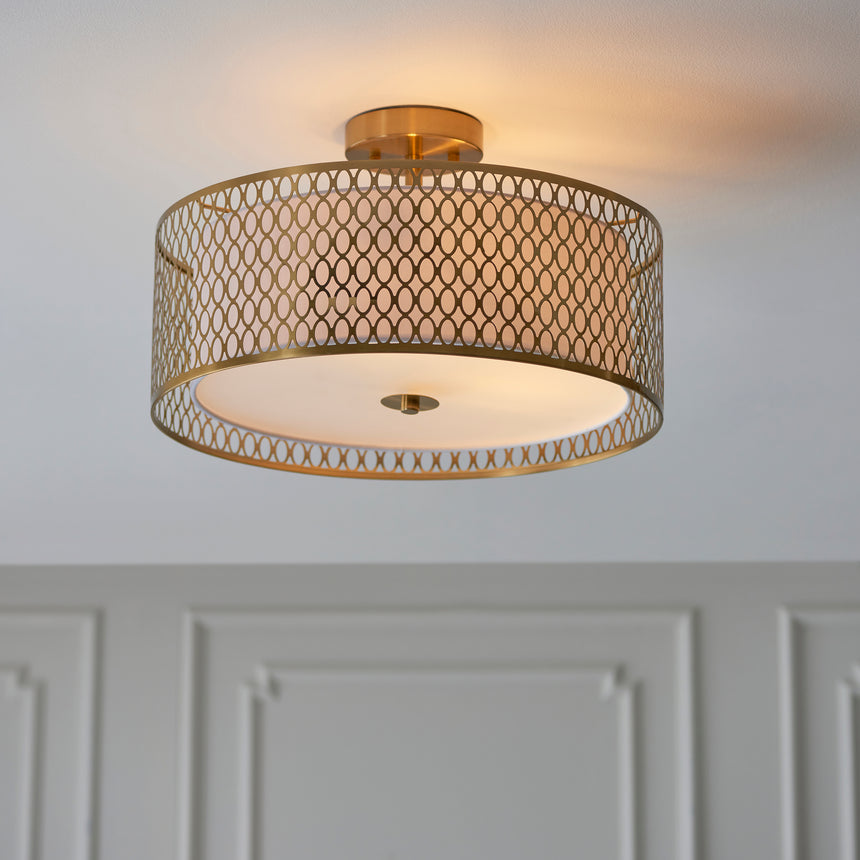 Cordero 3 Light Semi Flush Ceiling Light