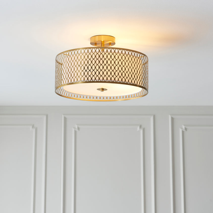 Cordero 3 Light Semi Flush Ceiling Light