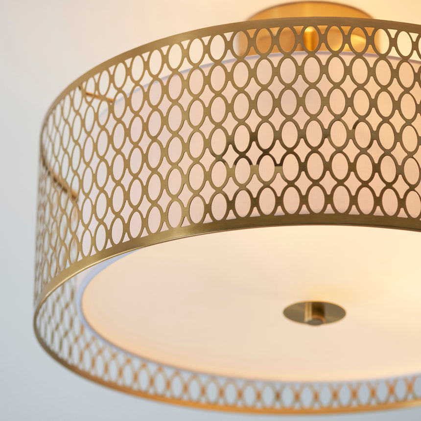 Cordero 3 Light Semi Flush Ceiling Light