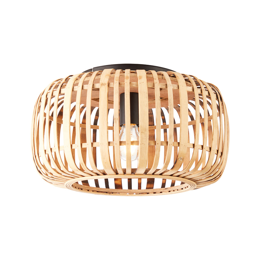Mathias Bamboo Flush Ceiling Light