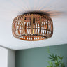 Mathias Bamboo Flush Ceiling Light
