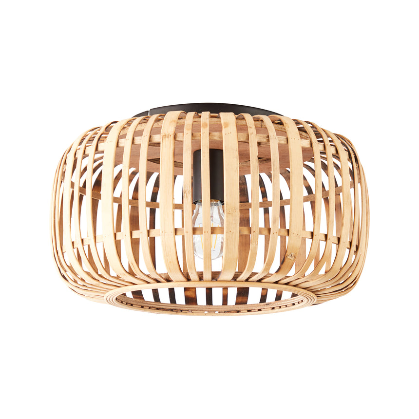 Mathias Bamboo Flush Ceiling Light