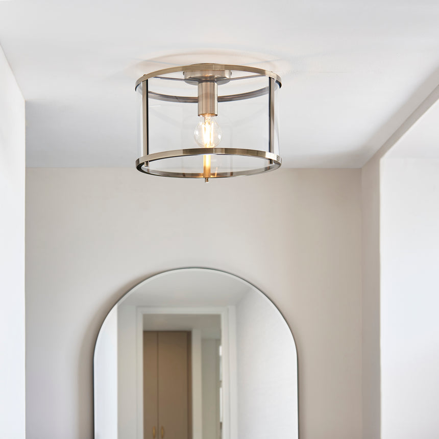 Hopton Glass Flush Ceiling Light