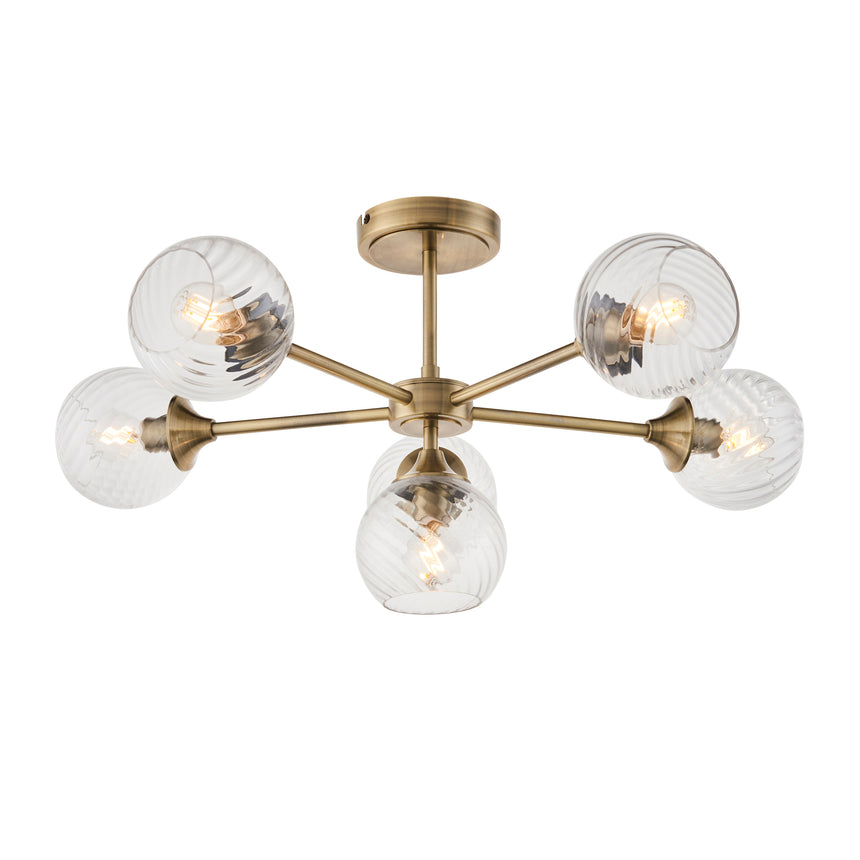 Allegra 6 Light Semi Flush Ceiling Light