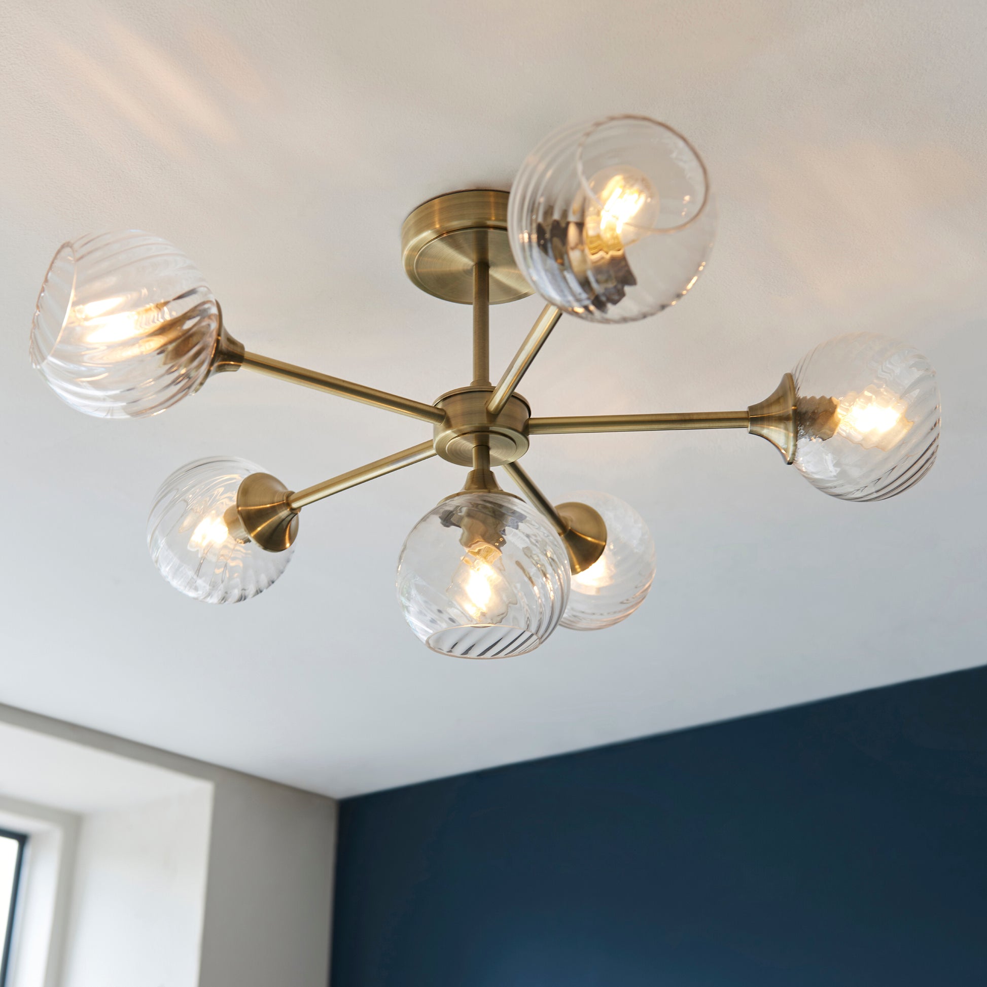 Allegra 6 Light Semi Flush Ceiling Light
