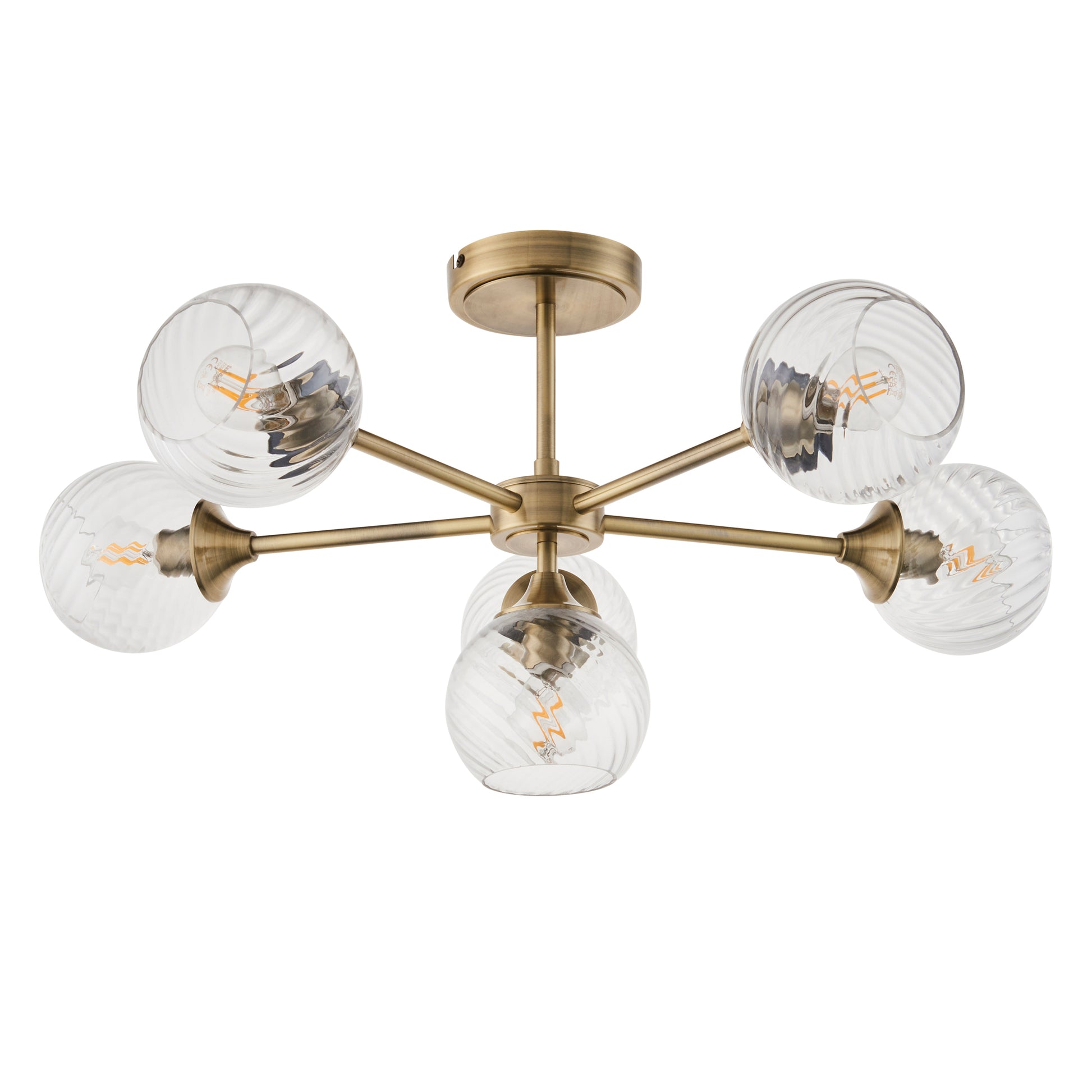 Allegra 6 Light Semi Flush Ceiling Light