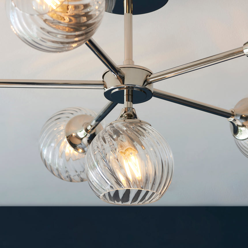 Allegra 6 Light Semi Flush Ceiling Light