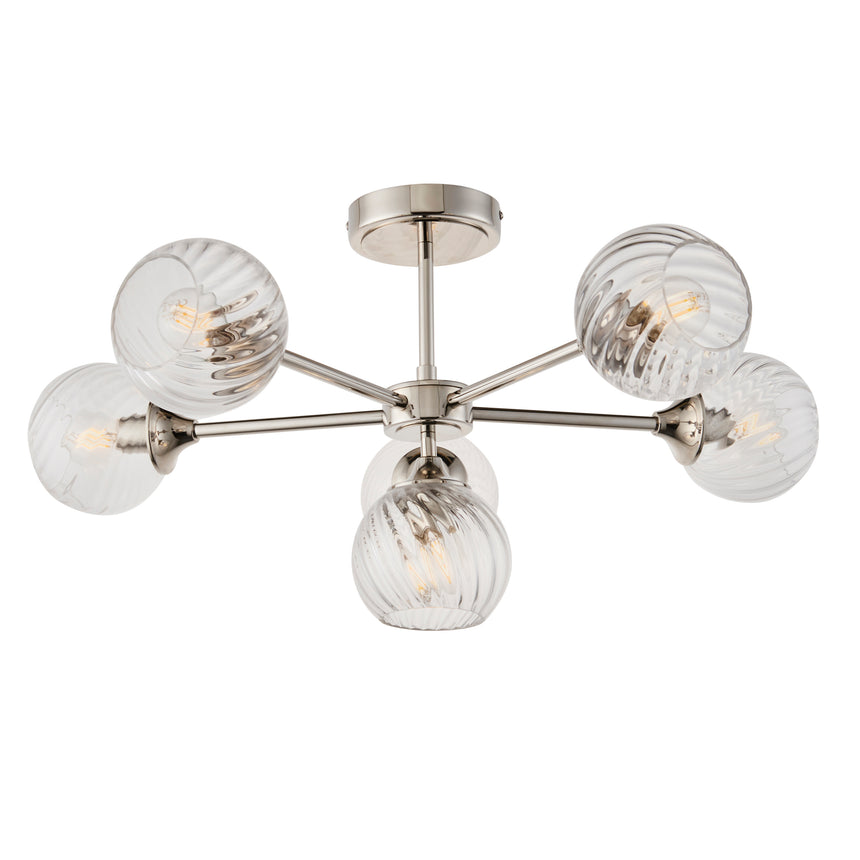 Allegra 6 Light Semi Flush Ceiling Light