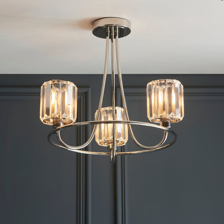 Berenice 3 Semi Flush Ceiling Light