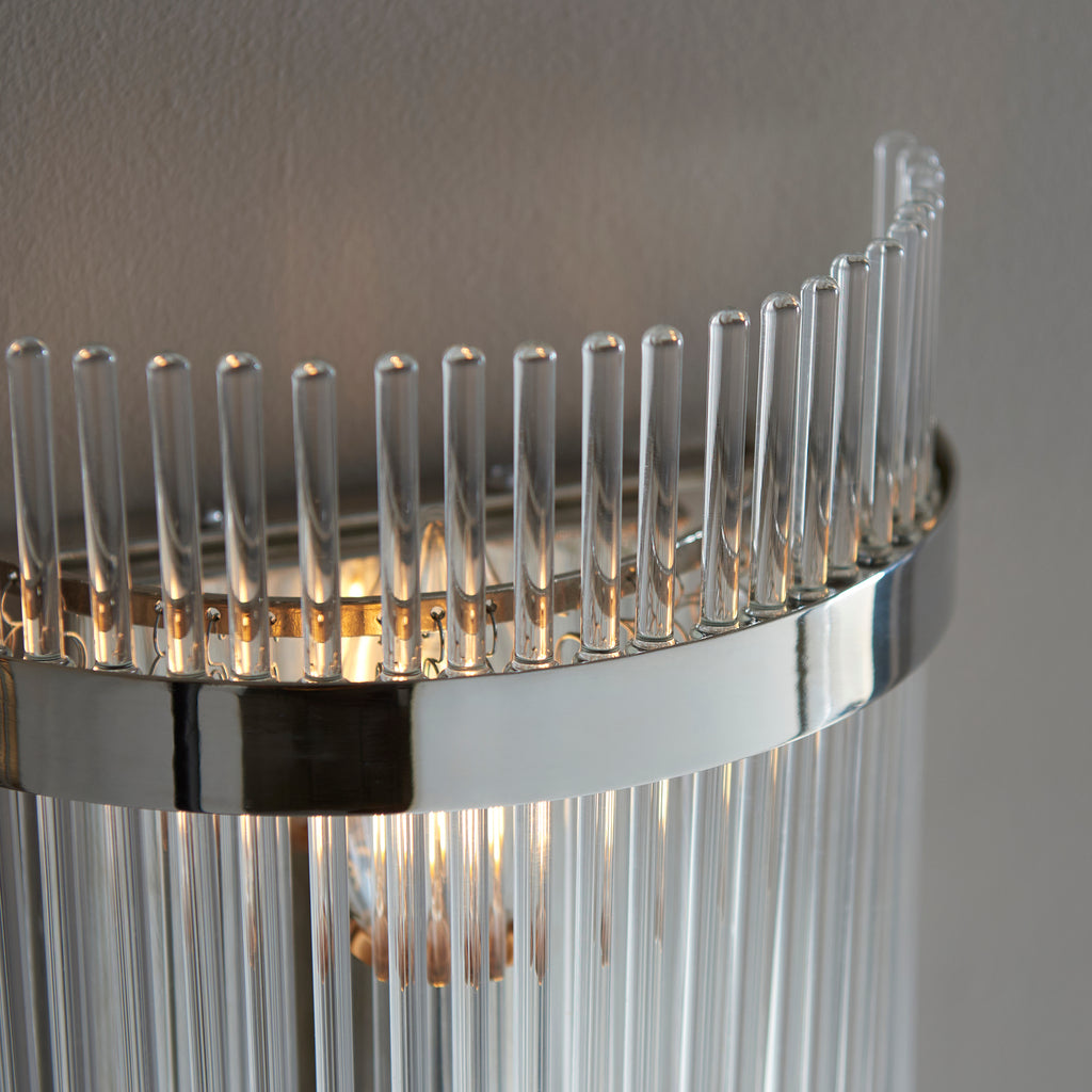 Marietta Wall Light, Bright Nickel