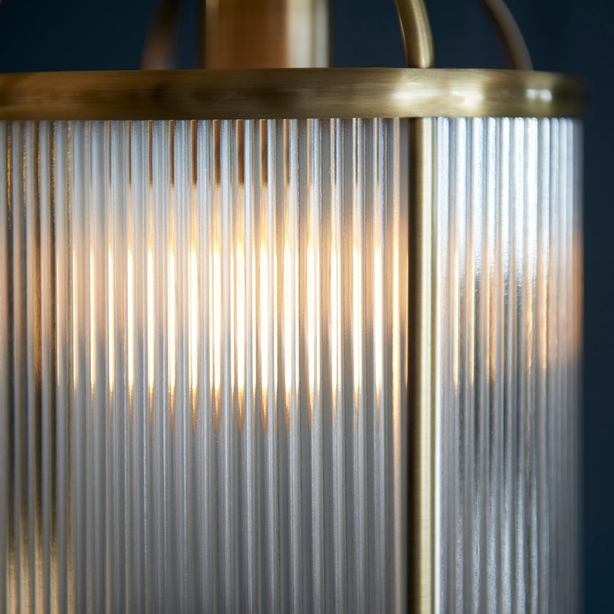 Lambeth Pendant Light, Ribbed Glass