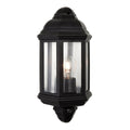 Kensington PIR Outdoor Half Wall Lantern, Black