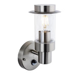 Hayes PIR Outdoor Wall Light, Stainless Steel