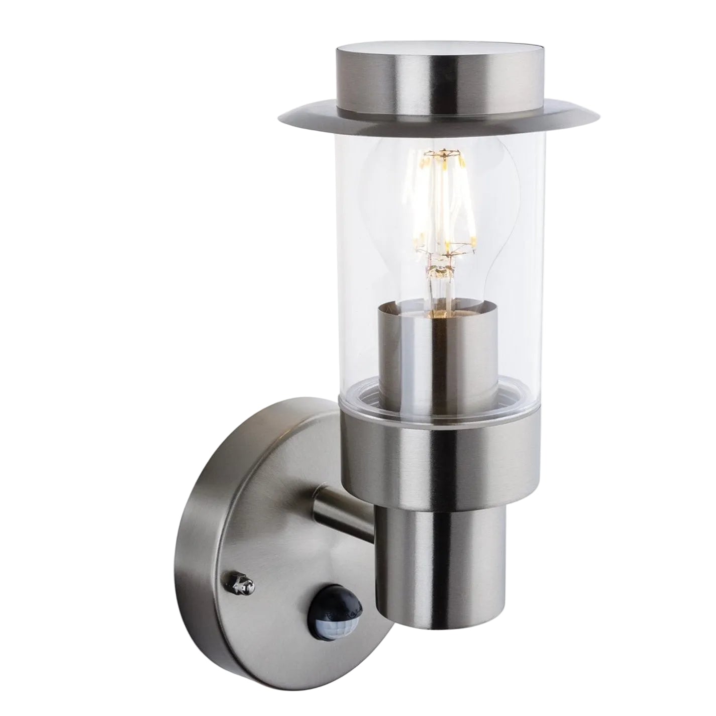Hayes PIR Outdoor Wall Light, Stainless Steel