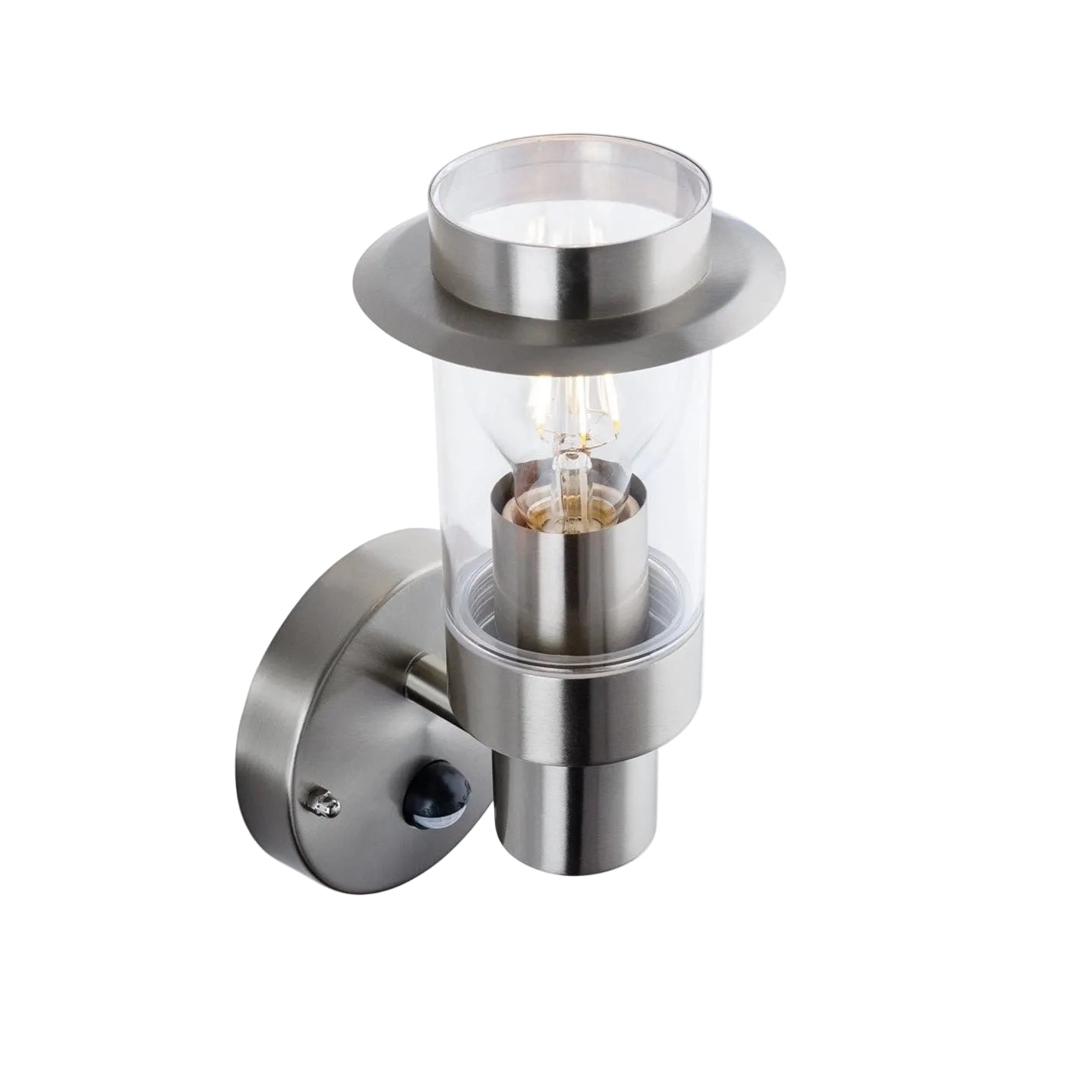 Hayes PIR Outdoor Wall Light, Stainless Steel
