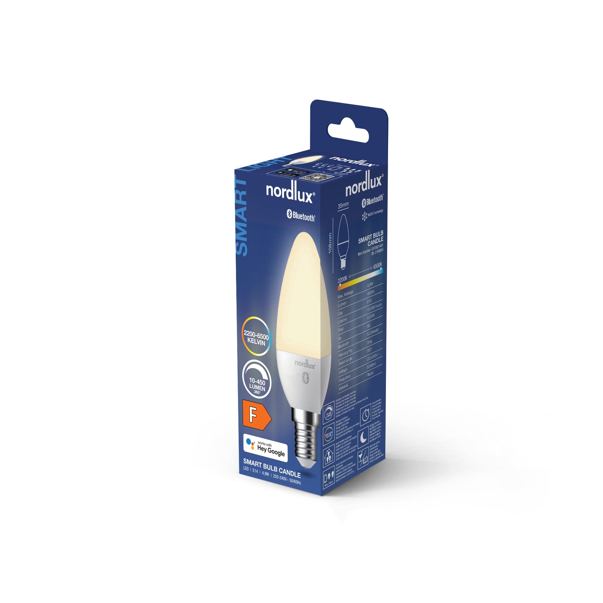 E14 Smart Candle LED Bulb | Tuneable White 2200-6500K | 450lm