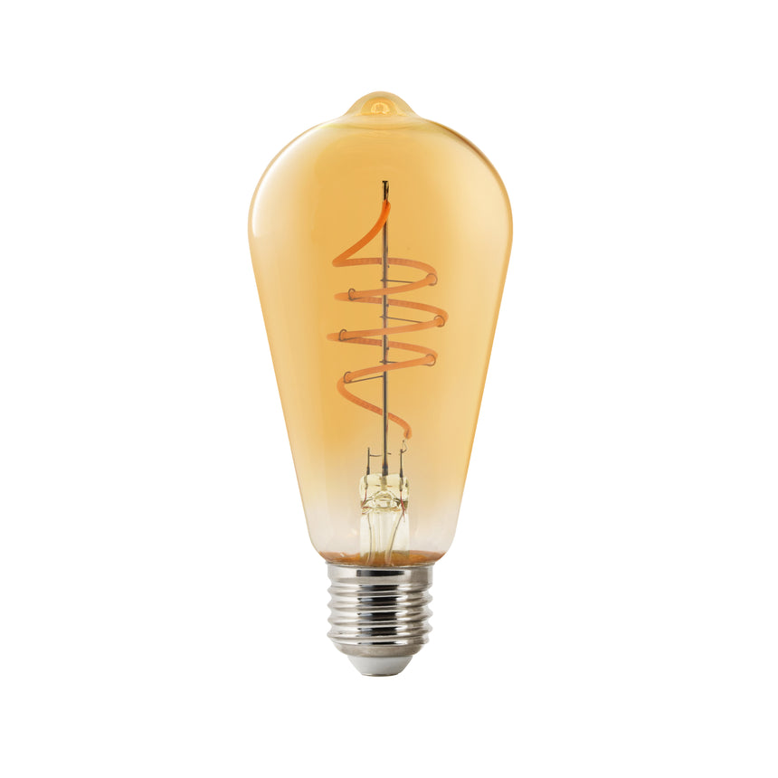 Smart Deco Edison E27 ST64 380lm Light Bulb, Amber