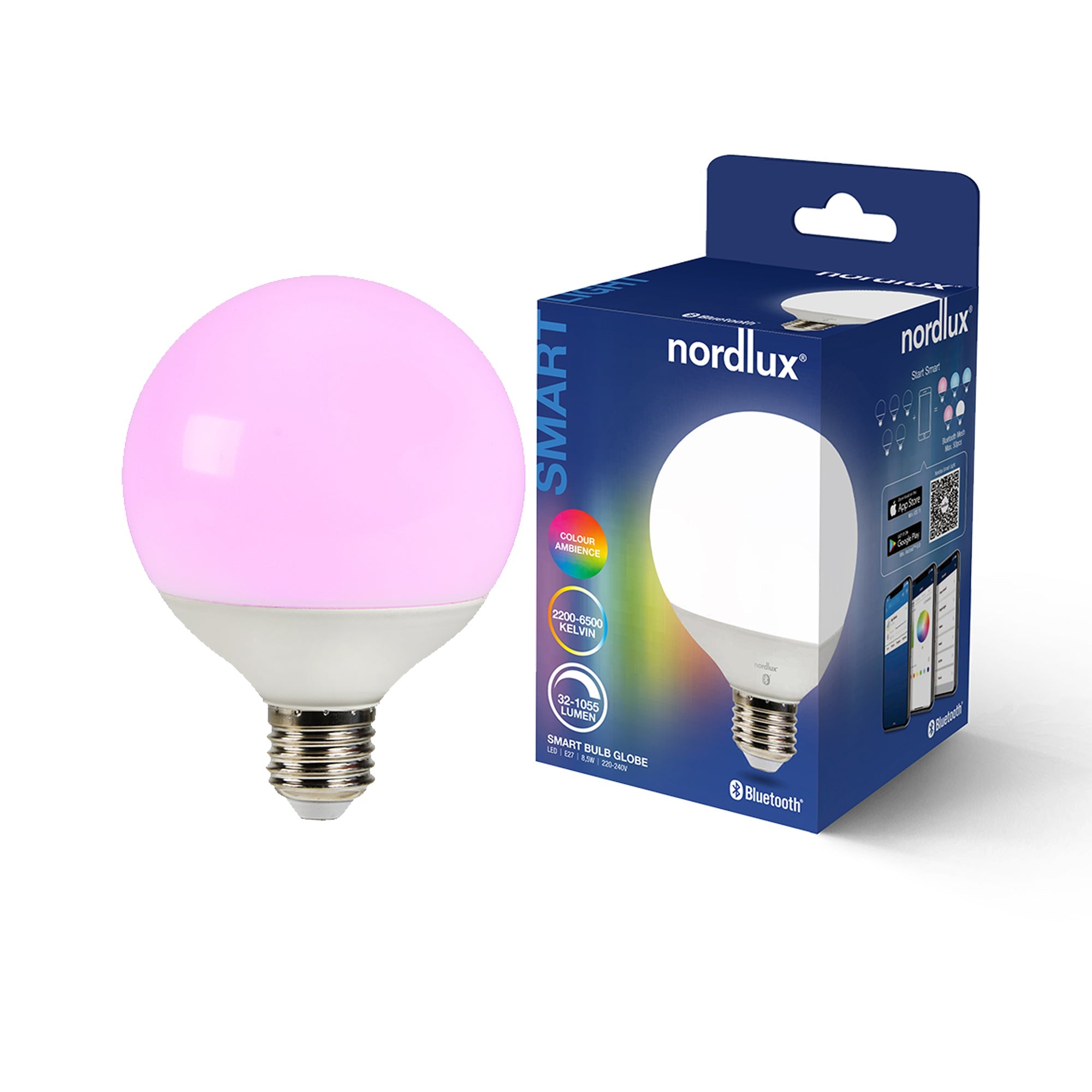 E27 Smart Globe LED Bulb | Tuneable White 2200-6500K | 1055lm (60W eqv)