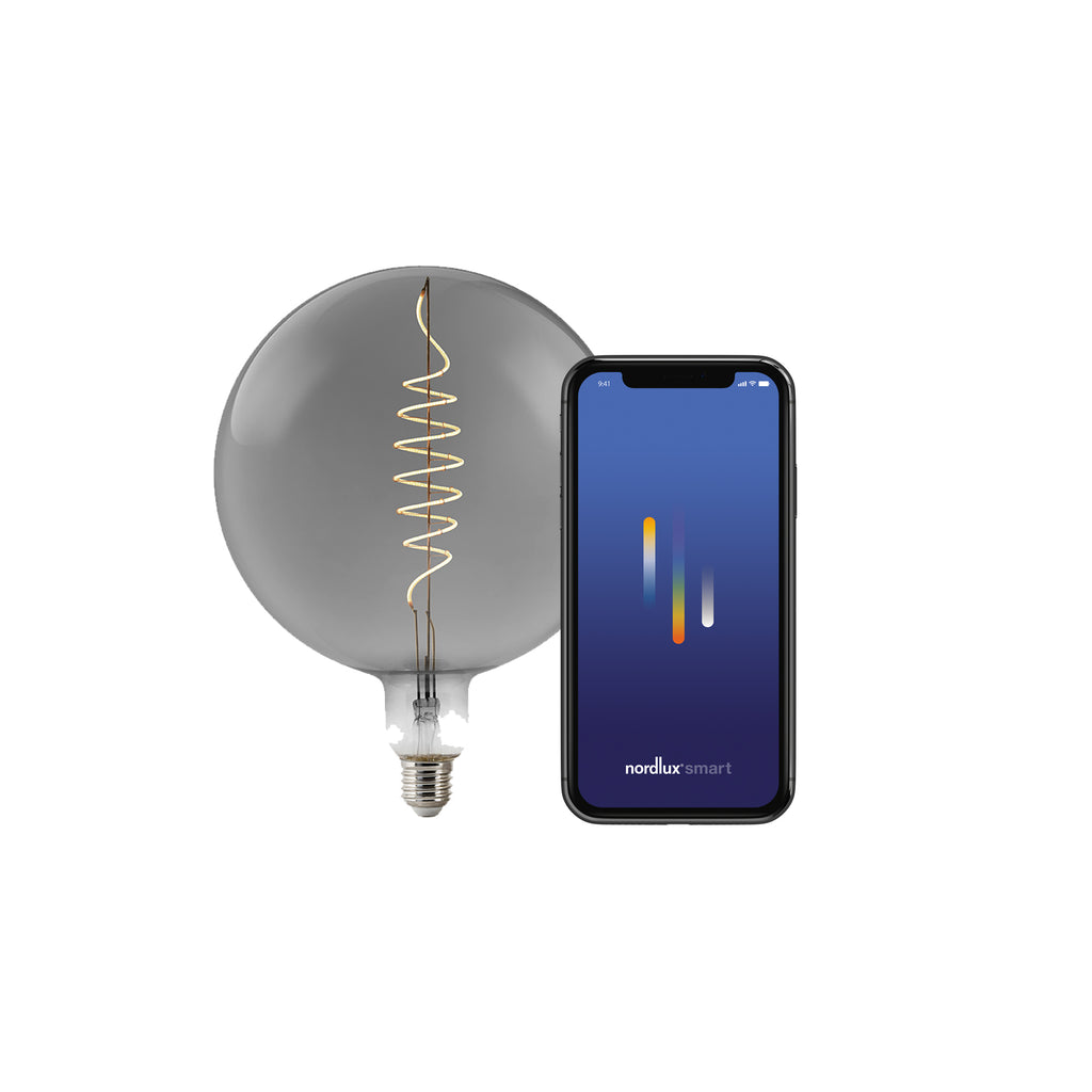 Smart Deco G200 Globe E27 100lm Light Bulb, Smoke