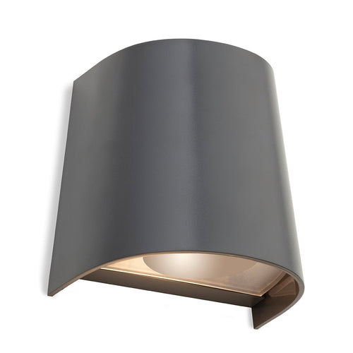 Aiden resin down outdoor wall light in graphite
