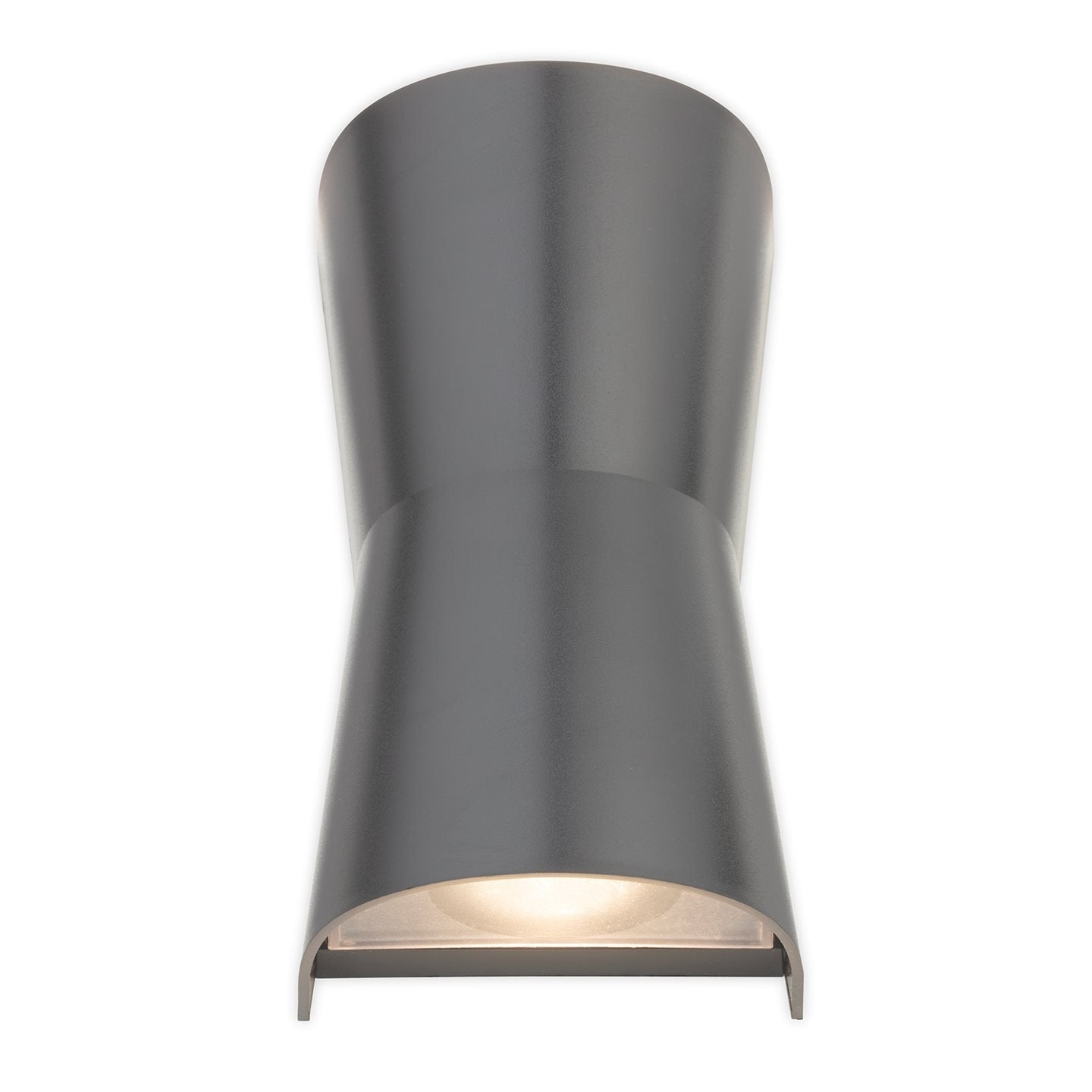 Aiden resin up and down outdoor wall light in graphite, illuminated