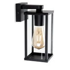 Chester Square Outdoor Wall Light, Black