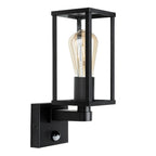 Tessere PIR Outdoor Box Wall Lantern, Black