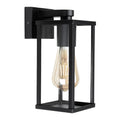Chester Square Outdoor Wall Light, Black