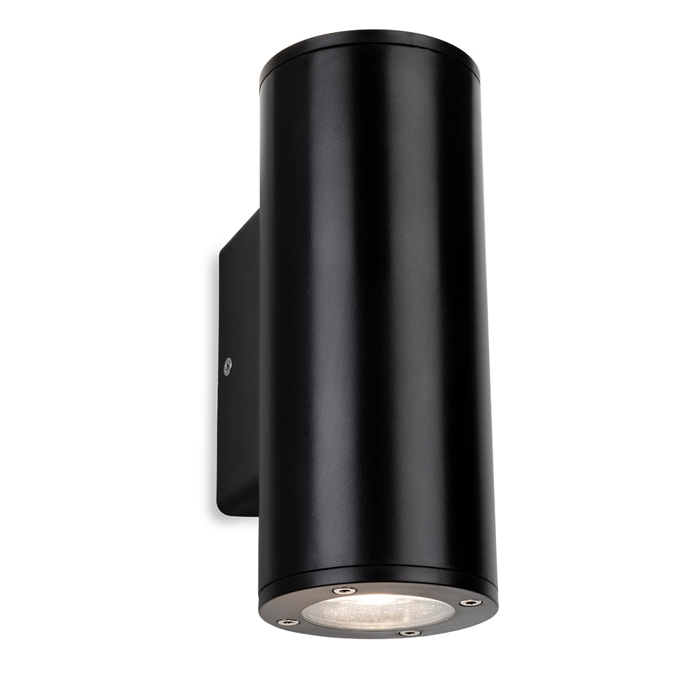 Andre Up & Down Round Outdoor Wall Light, IP65, Black – Lampsy
