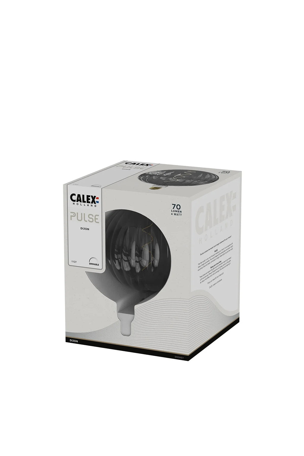 Calex Dijon Pulse E27 4w Dimmable LED Filament Bulb | Smokey